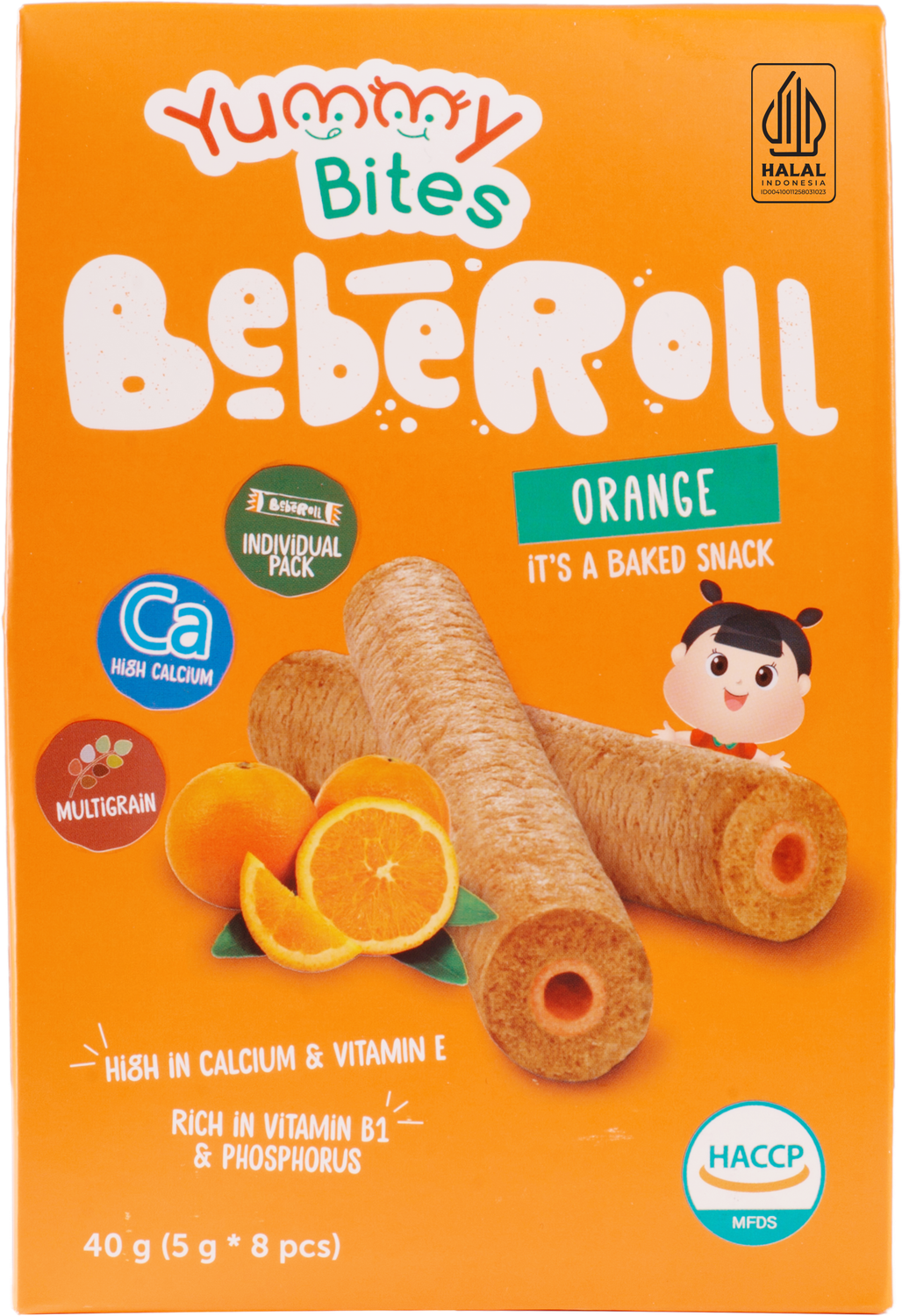 Yummy Bites - Baby Roll Orange Flavored Netto 40g