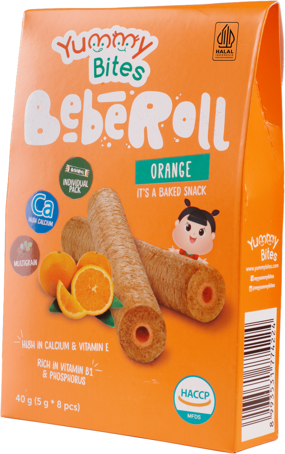 Yummy Bites - Baby Roll Orange Flavored Netto 40g