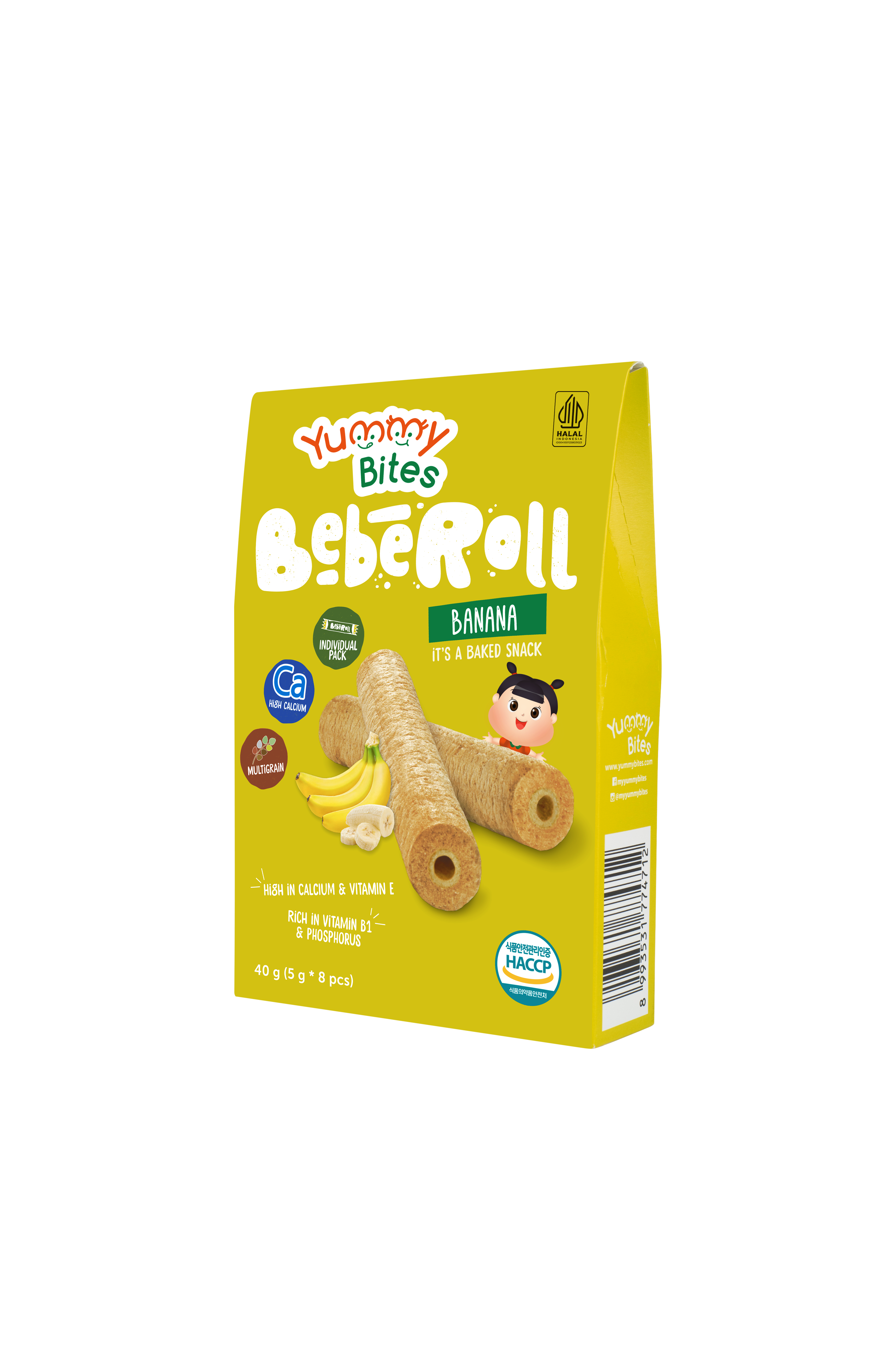 Yummy Bites - Banana Flavor Baby Roll Net Weight 40g