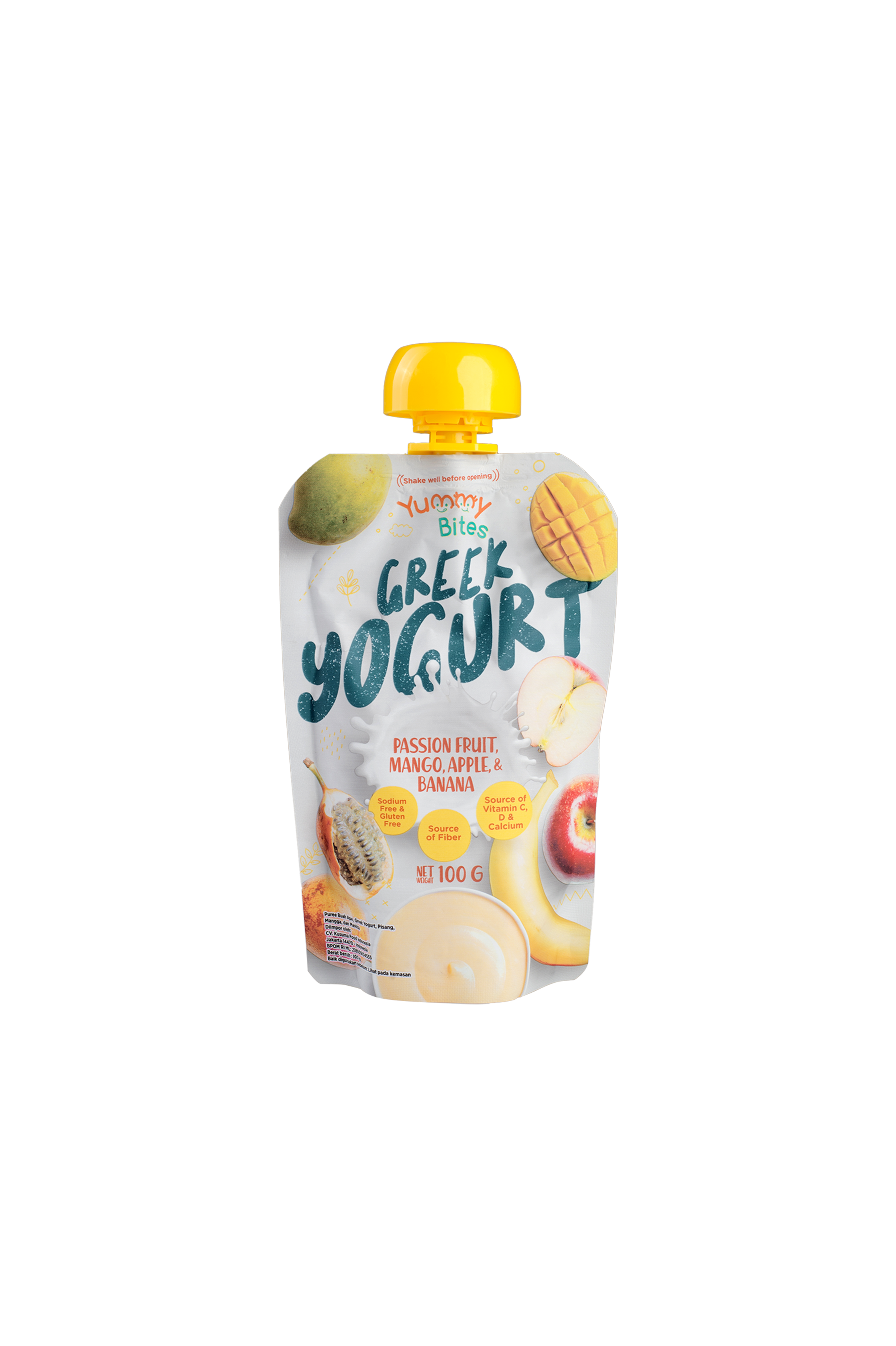 Yummy Bites - Greek Yogurt Stick with Passion Fruit, Mango, Apple & Banana Flavor Netto 100gr