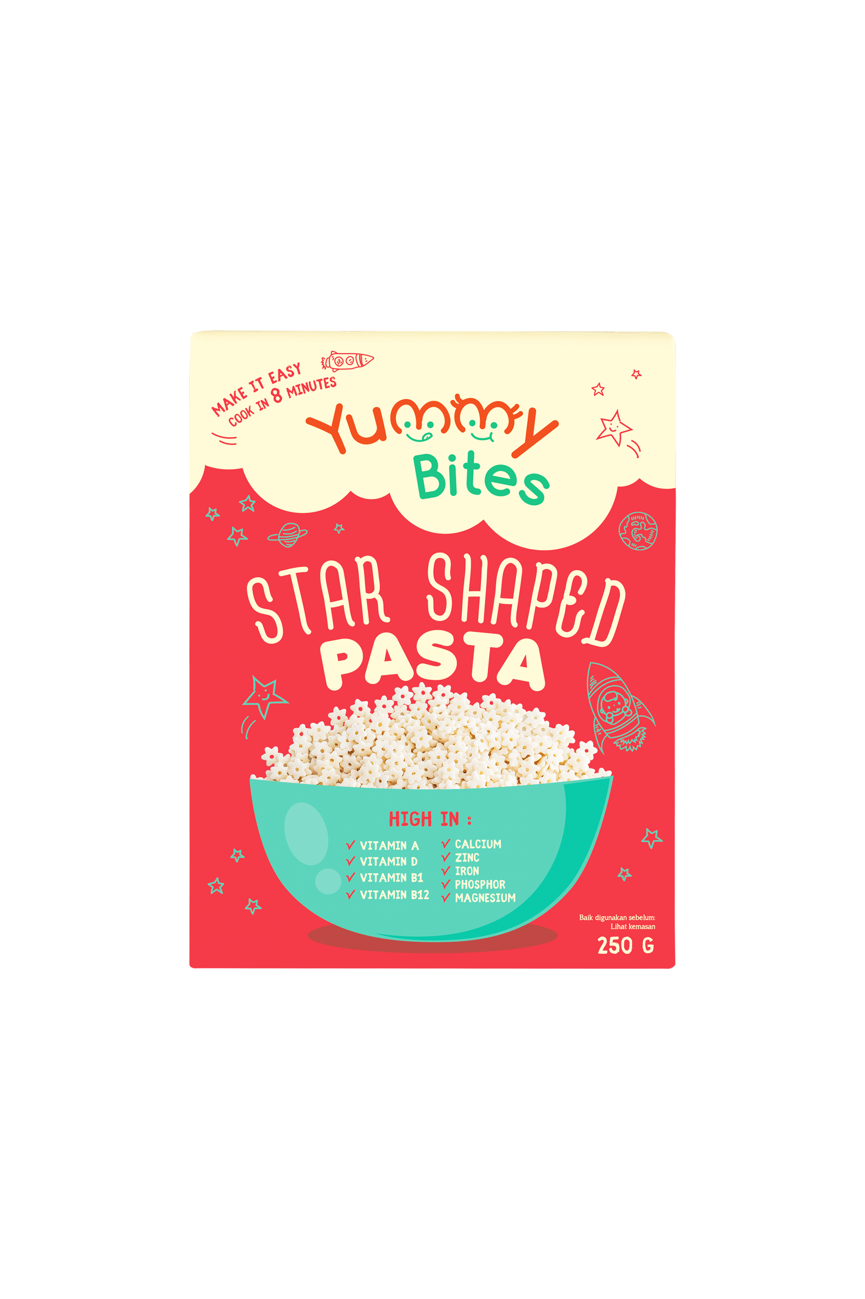 Yummy Bites - Pasta Net Weight 250g