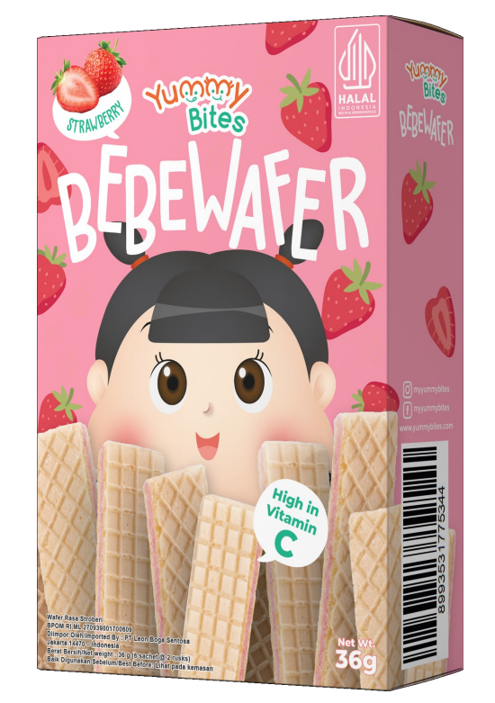 Yummy Bites - Bebewafer Strawberry 36 gm