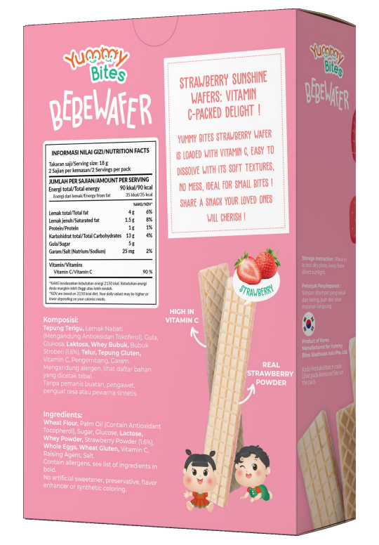 Yummy Bites - Bebewafer Strawberry 36 gm