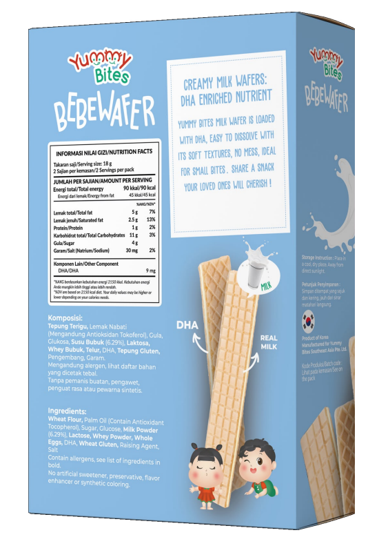 Yummy Bites - Bebewafer milk 36 gm