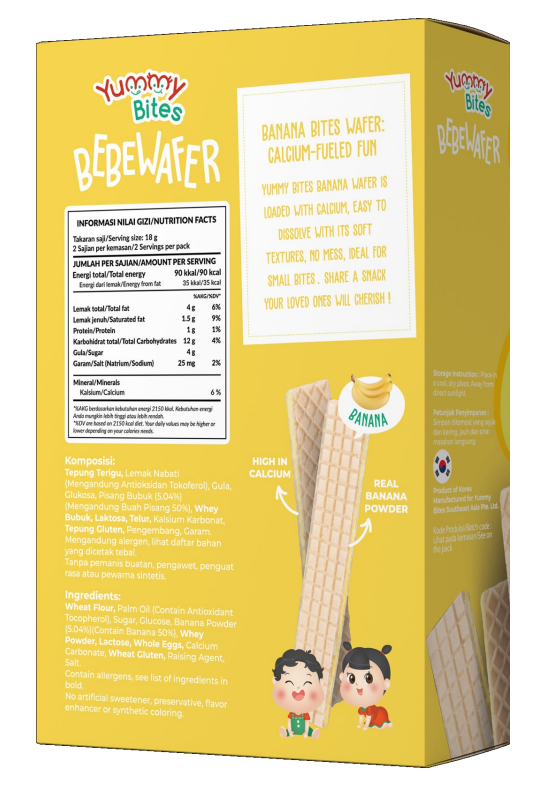 Yummy Bites - Bebewafer Banana 36 gm