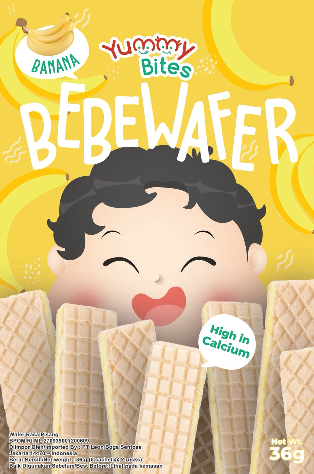 Yummy Bites - Bebewafer Banana 36 gm